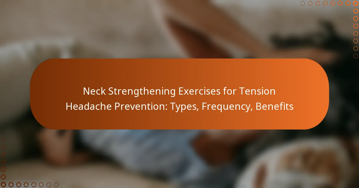 Neck Strengthening Exercises for Tension Headache Prevention: Types, Frequency, Benefits