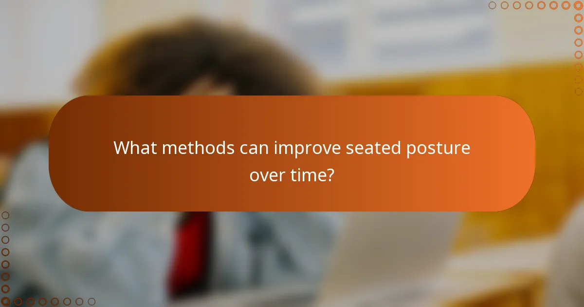 What methods can improve seated posture over time?